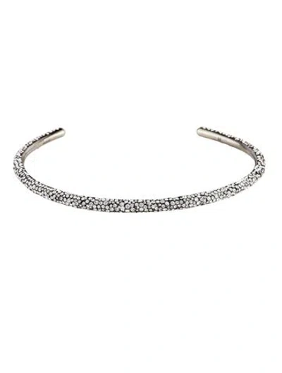 Pre-owned Alexander Mcqueen Crystal Pave Tubular Choker Necklace, 11" In Multi