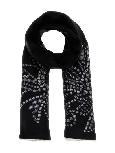 ALEXANDER MCQUEEN CRYSTAL SUNFLOWER SCARF