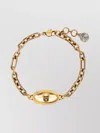 Alexander Mcqueen Cuban Link Chain Bracelet With Skull Detail