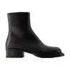 Alexander Mcqueen Cuban Stack Boot With 4.5 Cm Heel In Black