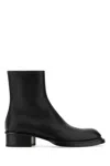 Alexander Mcqueen Cuban Stack Boot With 4.5 Cm Heel In Black