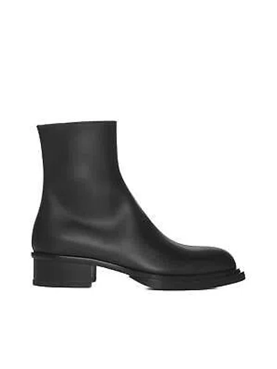 Pre-owned Alexander Mcqueen Cuban Stack Ankle Boots In Black