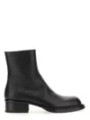 Alexander Mcqueen Men Cuban Stack Boot In Black