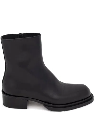 Alexander Mcqueen Boot With Logo In Black