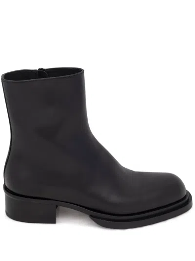 Alexander Mcqueen Black Calf Leather Boots