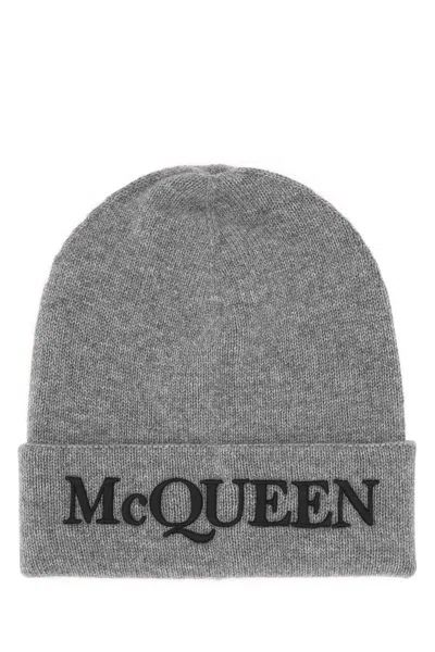 Alexander Mcqueen Cuffia In Gray
