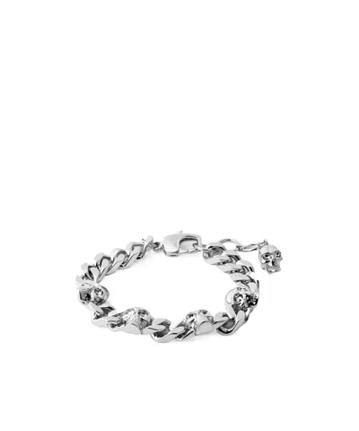 Alexander Mcqueen Curbchain Bracelet Finished In Silver