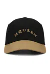 Alexander Mcqueen Two-tone Embroidered Logo Baseball Hat In Blue