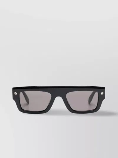 Alexander Mcqueen Curved Rectangular Sunglasses Sculpted Arms