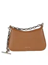 Alexander Mcqueen Curved Silhouette Bag In Pink Full-grain Calf Leather In Brown