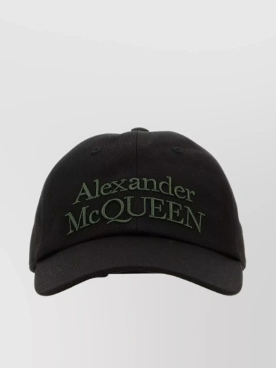 ALEXANDER MCQUEEN CURVED VISOR COTTON BASEBALL CAP