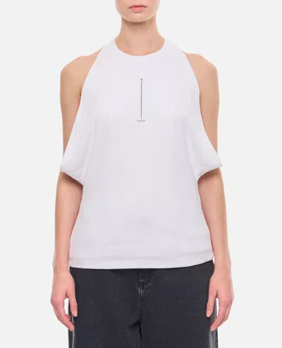 ALEXANDER MCQUEEN CUT AND SEW COTTON TOP