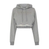 Alexander Mcqueen Logo Embroidered Hooded Sweatshirt In Grey