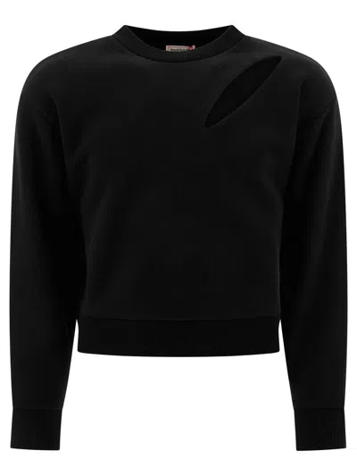 Alexander Mcqueen 'cut And Sew' Sweatshirt In Black