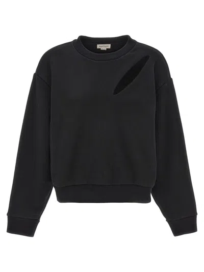 Alexander Mcqueen 'cut And Sew' Sweatshirt In Black