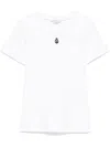 Alexander Mcqueen Monogram Crewneck T-shirt In Weiss