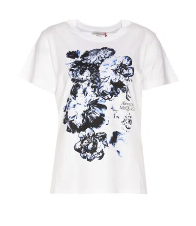 Alexander Mcqueen Cut And Sew T-shirt In White