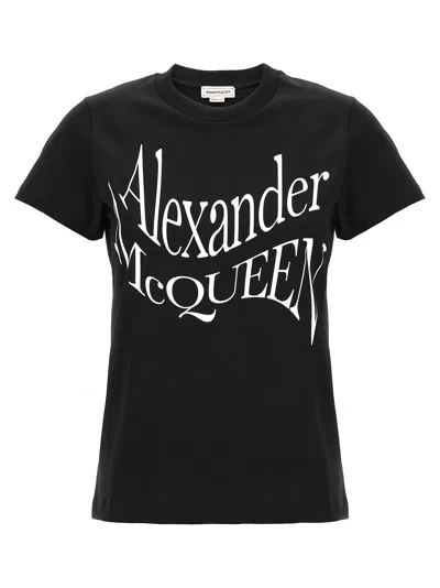 Alexander Mcqueen Cut And Sew T-shirt In Black