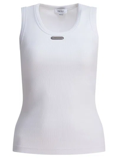 Alexander Mcqueen Top Mcqueen Woman Color White