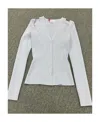 Alexander Mcqueen Cut-out Cardigan In White