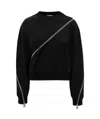 Alexander Mcqueen Cut-out Cotton Sweatshirt In Black