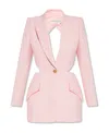 Alexander Mcqueen Single-breasted Cut-out Blazer In Pink
