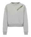 Alexander Mcqueen Slashed Sweatshirt In Gray