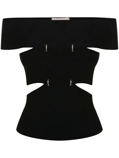 ALEXANDER MCQUEEN CUT-OUT OFF-SHOULDER TOP