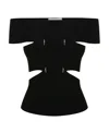 Alexander Mcqueen Lex Sliced Top Ld32 In Black