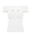 Alexander Mcqueen Top With Cut-out Details And Bare Shoulders In White