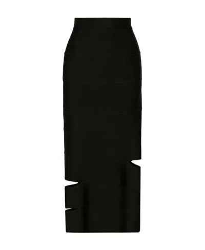 ALEXANDER MCQUEEN CUT-OUT PANELLED PENCIL SKIRT