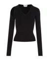 Alexander Mcqueen Cutout Ribbed Wool-blend Sweater In Black