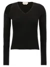 Alexander Mcqueen Mcqueen Fitted Ribbed Wool Sweater With Cut-out Detail In Black