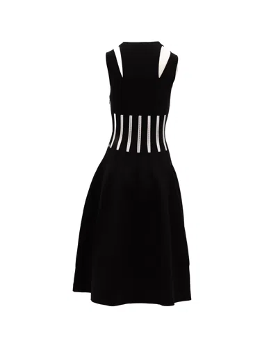 Alexander Mcqueen Cut-out Viscose Dress In Black