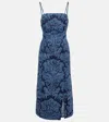 ALEXANDER MCQUEEN DAMASK DENIM PENCIL DRESS