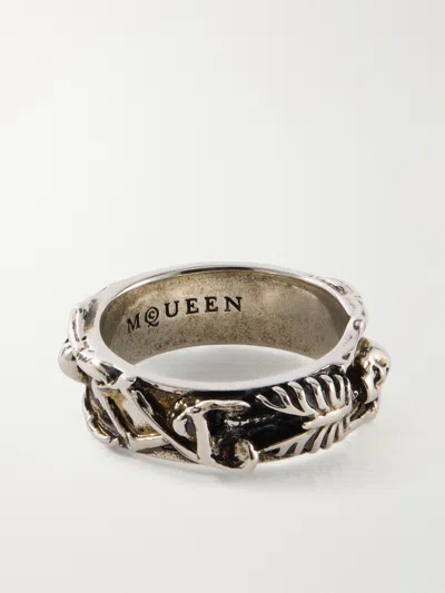 Alexander Mcqueen Dancing Skeleton Sterling Silver Ring