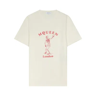 Pre-owned Alexander Mcqueen Dancing Skeleton T-shirt 'white' | Men's Size M