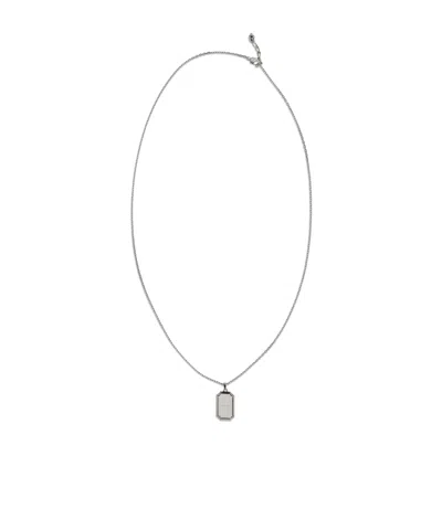 Alexander Mcqueen Dapper Pend.necklace In Gray