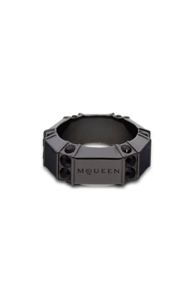 Alexander Mcqueen Dapper Ring In Gray