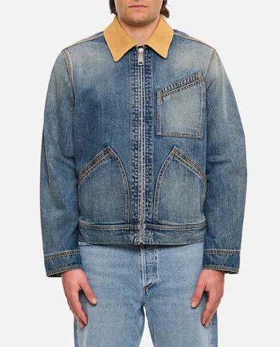 ALEXANDER MCQUEEN DARK BLUE COLLAR JACKET