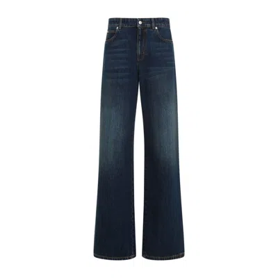 Alexander Mcqueen Dark Blue Cotton Jeans