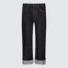 Alexander Mcqueen Straight-leg Turn-up Hem Jeans In Denim