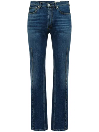 Alexander Mcqueen Dart-detail Straight-leg Jeans In Blue