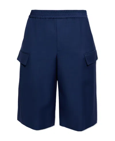 ALEXANDER MCQUEEN ALEXANDER MCQUEEN FLAP-POCKETED ELASTICATED-WAISTBAND SHORTS