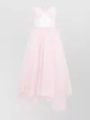 Alexander Mcqueen Strapless Tulle Midi Dress In Pink