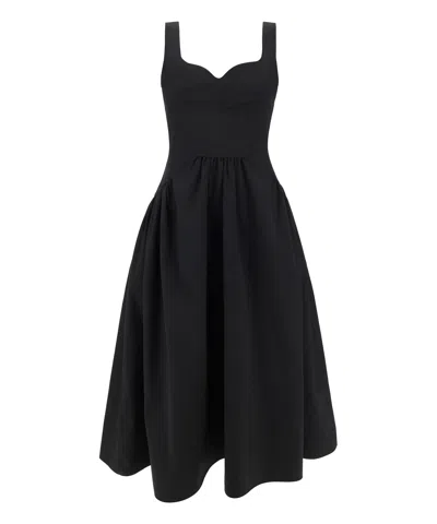 Alexander Mcqueen Day Midi Dress In Black