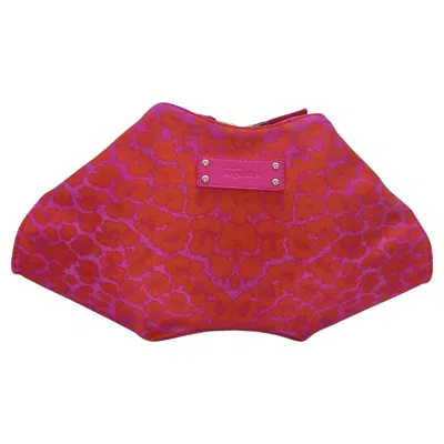 Pre-owned Alexander Mcqueen De Manta Clutch In Pink