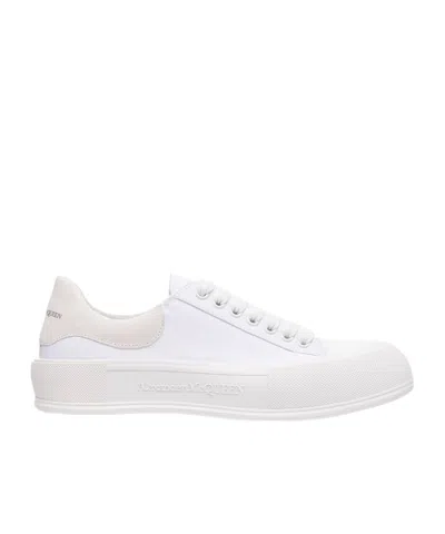 Alexander Mcqueen Deck Lace-up Sneakers In White