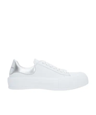 Alexander Mcqueen Deck Lace Up Sneakers In White