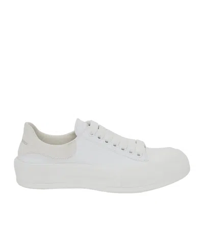 ALEXANDER MCQUEEN ALEXANDER MCQUEEN DECK PLIMSOLL LACE-UP SNEAKERS